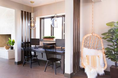 Business Center Alcove With Chair at The Timbers Apartments, Evansville, 47715